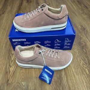 BIRKENSTOCK bend low pink leather lace up shoes sneakers women's eur 38 new